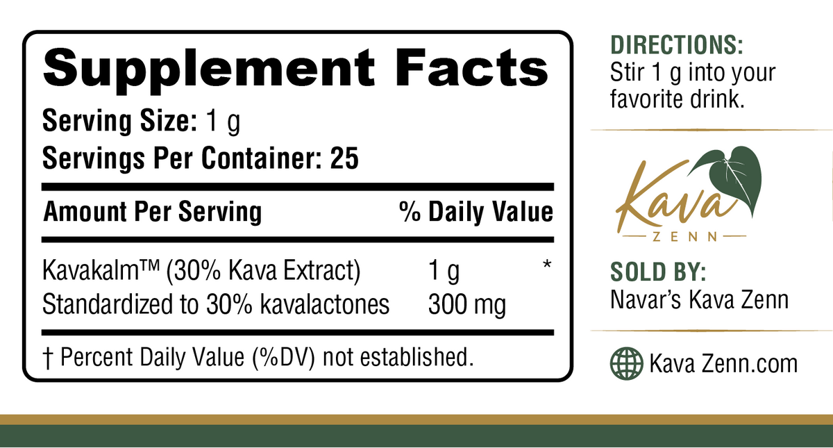 KAVA EXTRACT 30% Concentrated Kava Root Extract Powder (25g)